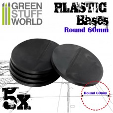 Plastic Bases - Round 60 mm BLACK